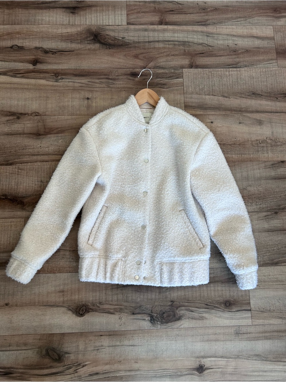 RW&CO. Cream Teddy Sherpa Jacket for Women